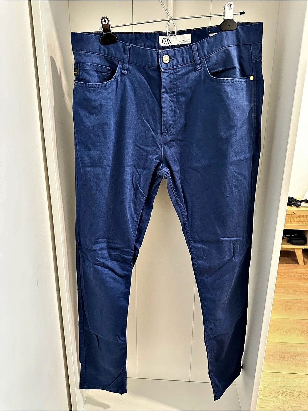 Zara Blue Skinny Pants Size 34 Like New